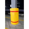 Innoplast, Inc 44"H x 36"W Soft Nylon Column Protector -  Yellow Cover/Red Tapes CW-36-YR